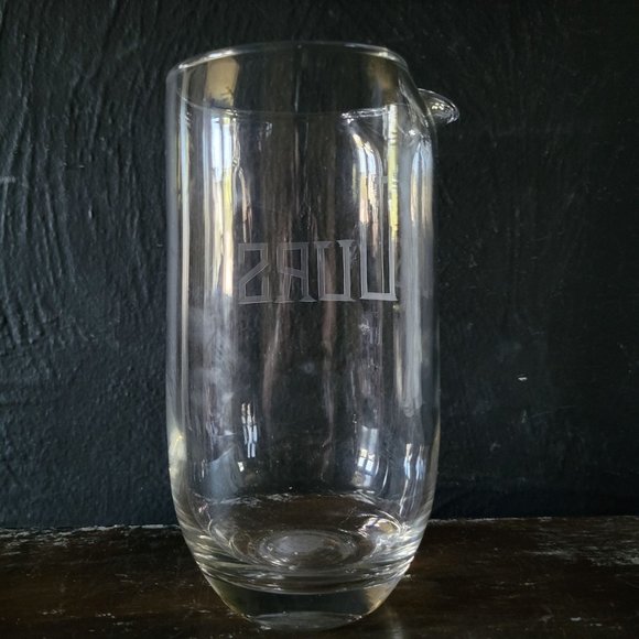 Small Vintage "Ours" Glass Martini Pitcher, Vintage Barware - Picture 2 of 5